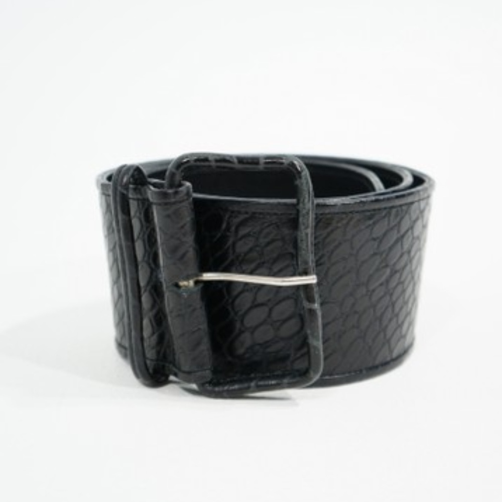 Dries Van Noten Alligator Crocodile Embossed Belt